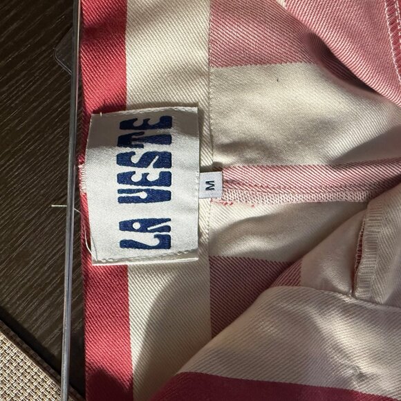 La Veste Parasol Cotton Pants - Red/White - Picture 5 of 7